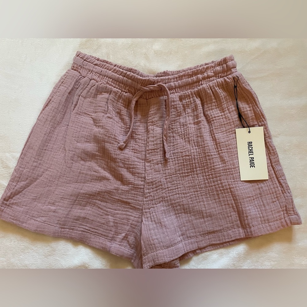 New with Tags Rachel Paige Women’s Mauve Pink Gauze 100% Cotton‎ Shorts